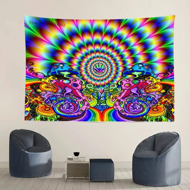 Психоделический гриб Trippy художественный красочный настенный Декор для дома