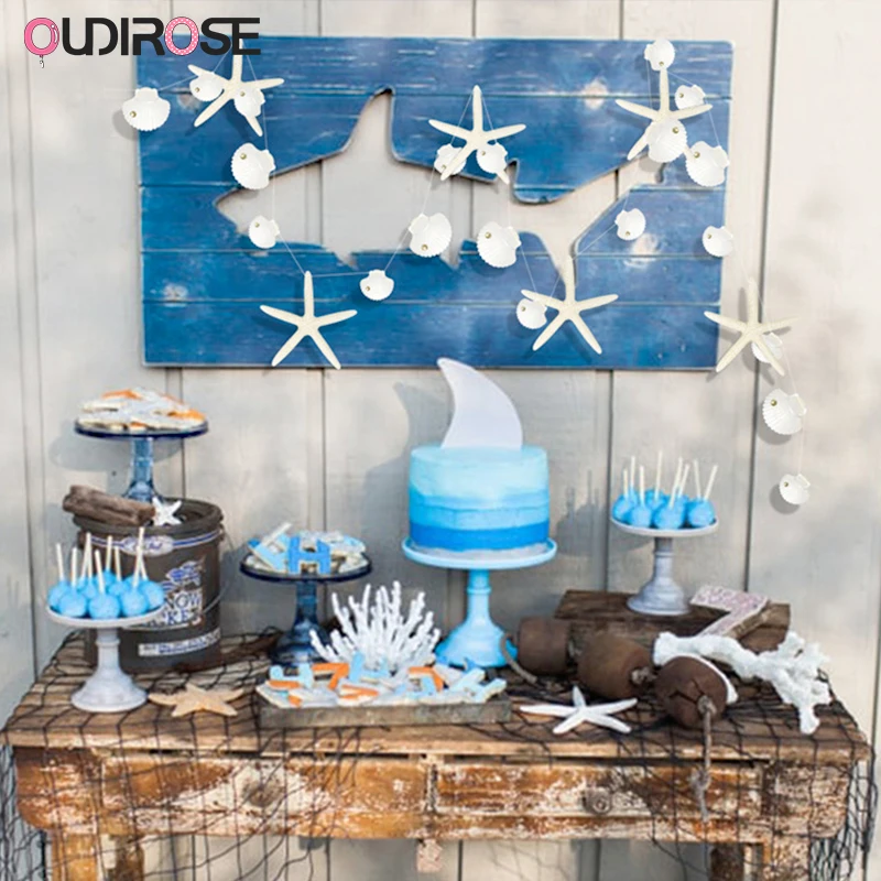 Marine Style Mermaid Starfish Shell Flags Wedding Decorations Birthday Party DIY Romantic Room Valentine's Gift Supplies | Дом и сад