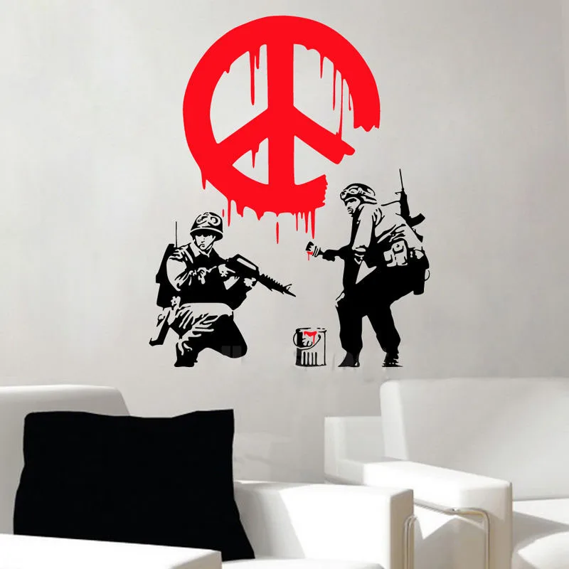 GY22 BANKSY CND солдатская краска предупреждающая пожарных уличное искусство