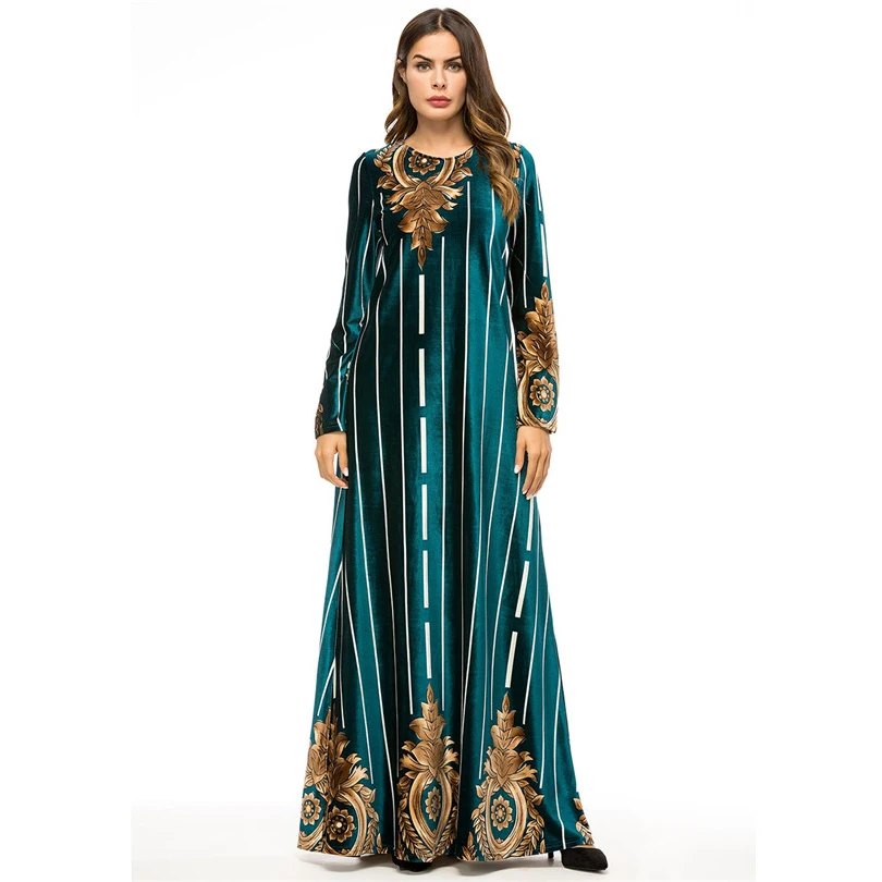 Турецкая мусульманская одежда для женщин 7323 abaya2018 Дубай женские длинные