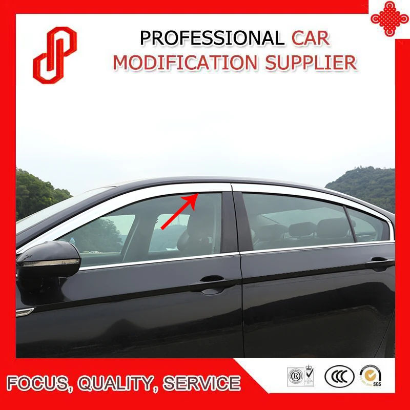 

High Quality ABS plating decorative trim vent shade rain sun wind deflector window visor for Magotan 2018