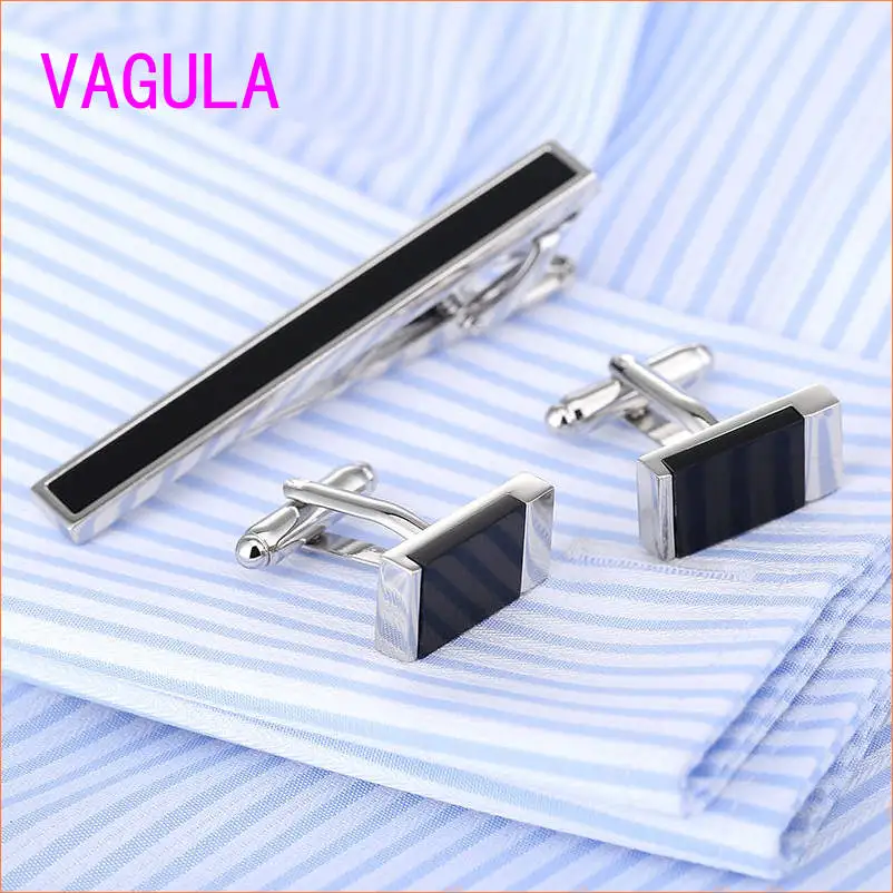 Drop ship VAGULA Excellent Tie Clip Cufflink Set Bar Cuff links Gemelos Men Jewelry Groom Gifts 38 | Украшения и аксессуары