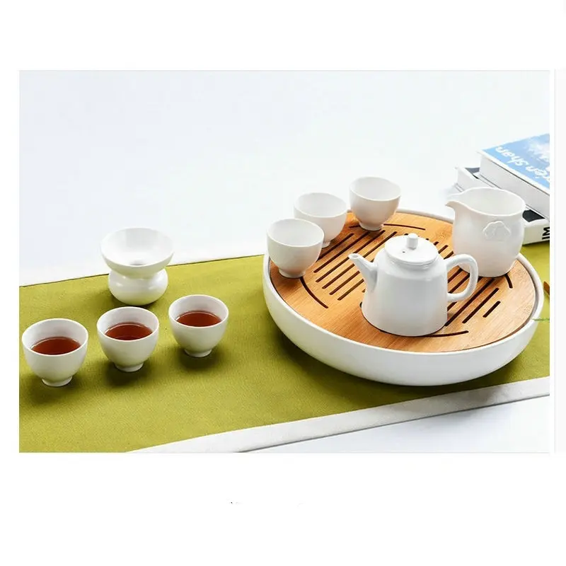 

"KingTeaMall" Tea Trays Saucers Board Bamboo Porcelain Chapan, Ganpaopan, 12 Variations