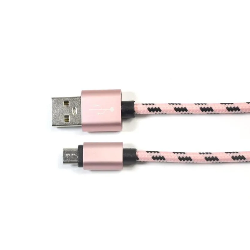 EPULA Micro USB кабель высокой мощности 1 м 2A Плетеный алюминиевый для передачи данных и