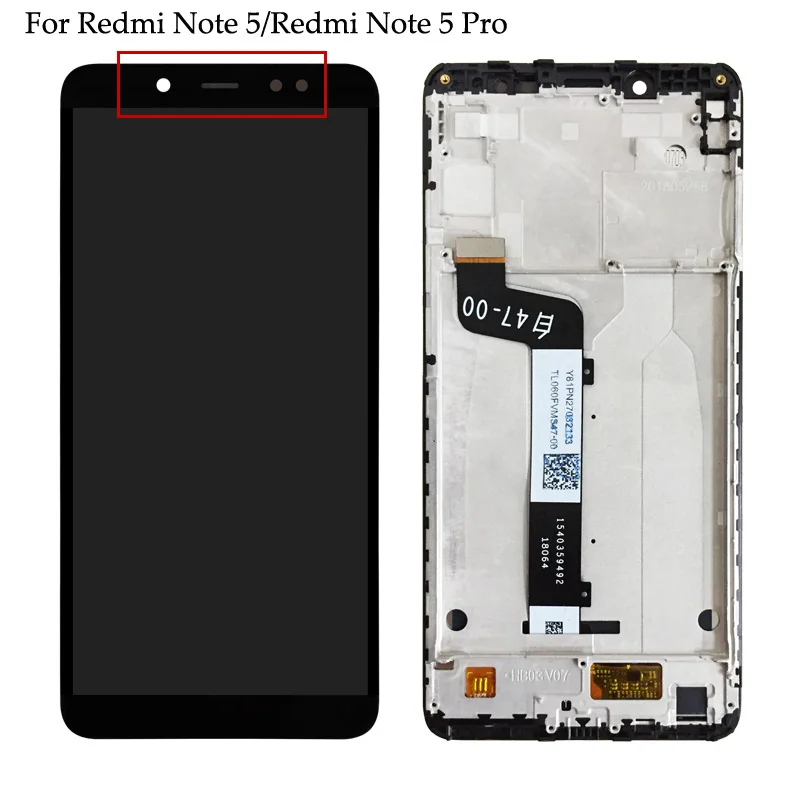 ЖК дисплей и сенсорный экран в сборе с рамкой для Xiaomi Redmi 5 Plus Note Pro 5|Экраны