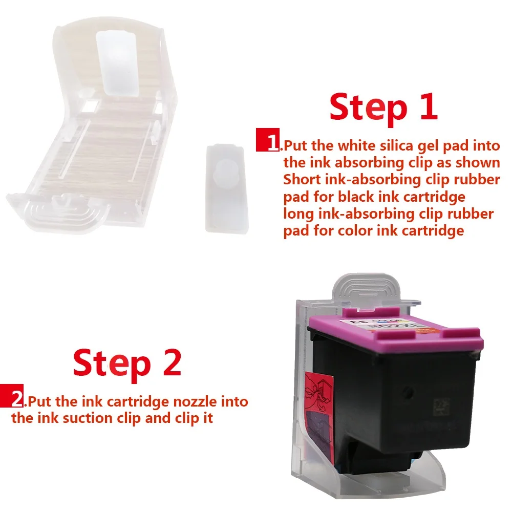 Xiangyu Ink Cartridge Clamp Absorption Clip Clamp Pumping Tools Compatible for HP 21 22 301 122 121 for Canon 545 546