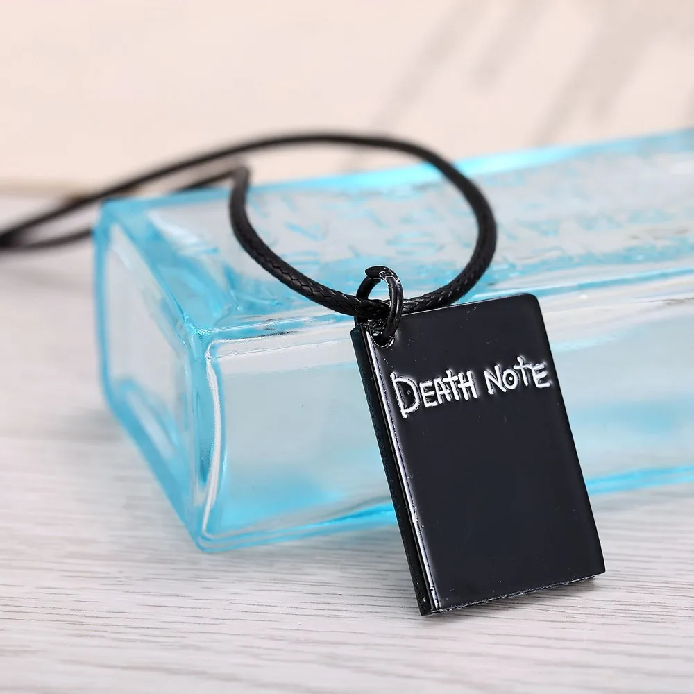 Аниме серия Death Note ожерелье с подвеской крест логотип черный death note чокер на