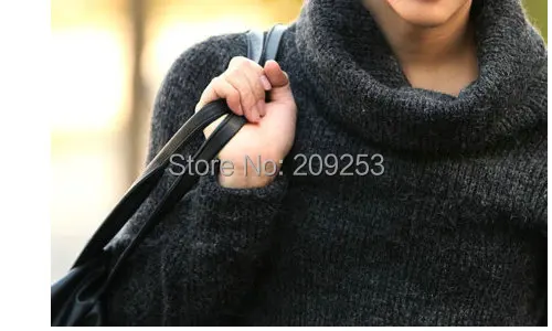 New 2014 Casual men's Black Pullovers Turtleneck sweater long sleeve knitwear Thick knitted | Мужская одежда