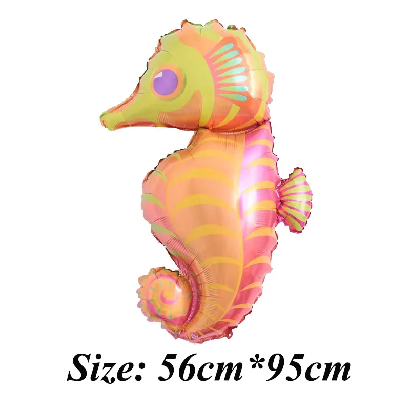Big Seahorse 1 шт. большие воздушные шары в виде рыб и животных на день рождения Акула Омар осьминог надувные игрушки морские украшения для тематических вечеринок душ детская игрушка - Color: Big Seahorse
