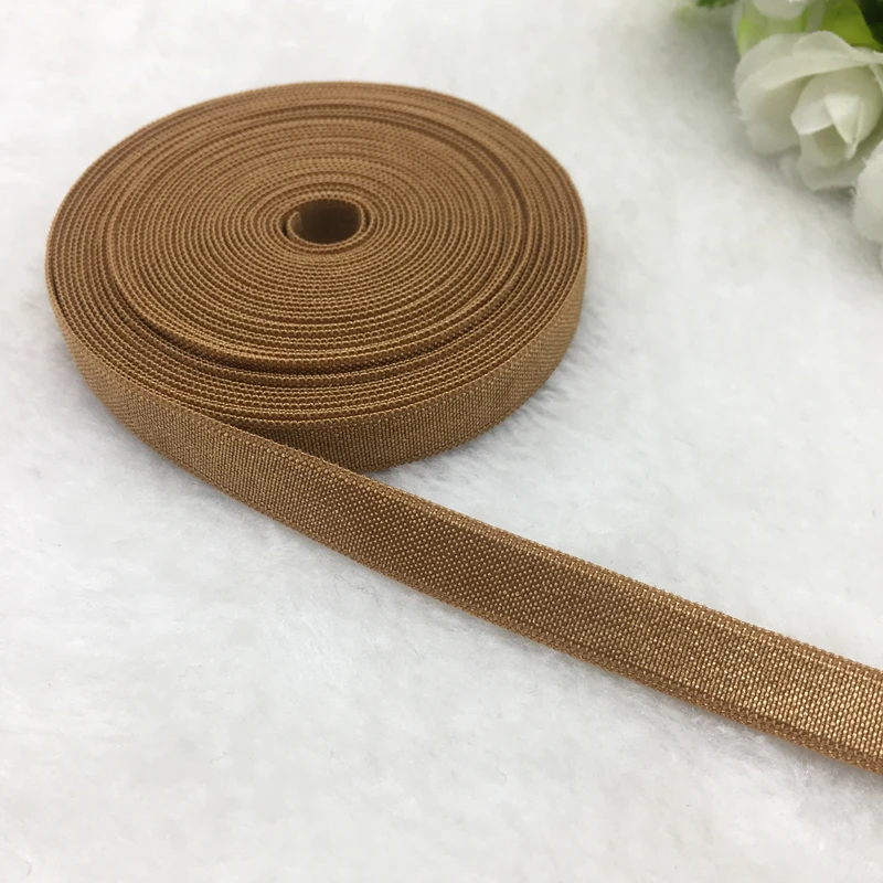 5 yds 3/8 &quotКофейная лента из спандекса многоразовая Складная для швейных галстуков