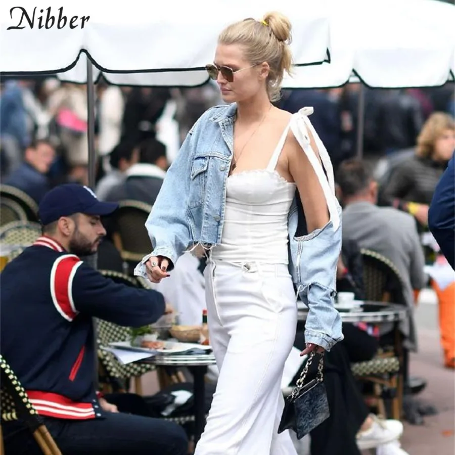 Nibber Мода high street Элегантный белый кроп-Топ женский камзол лето кружевной дизайн Дикий Танк Топы офисные женские футболки