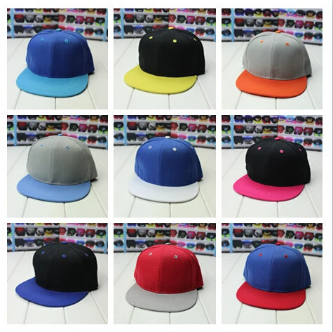 2 Tone Blank Plain Snapback Hats Adjustable Bboy Baseball Cap Unisex Mix Color Mix Order Free Shipping 001