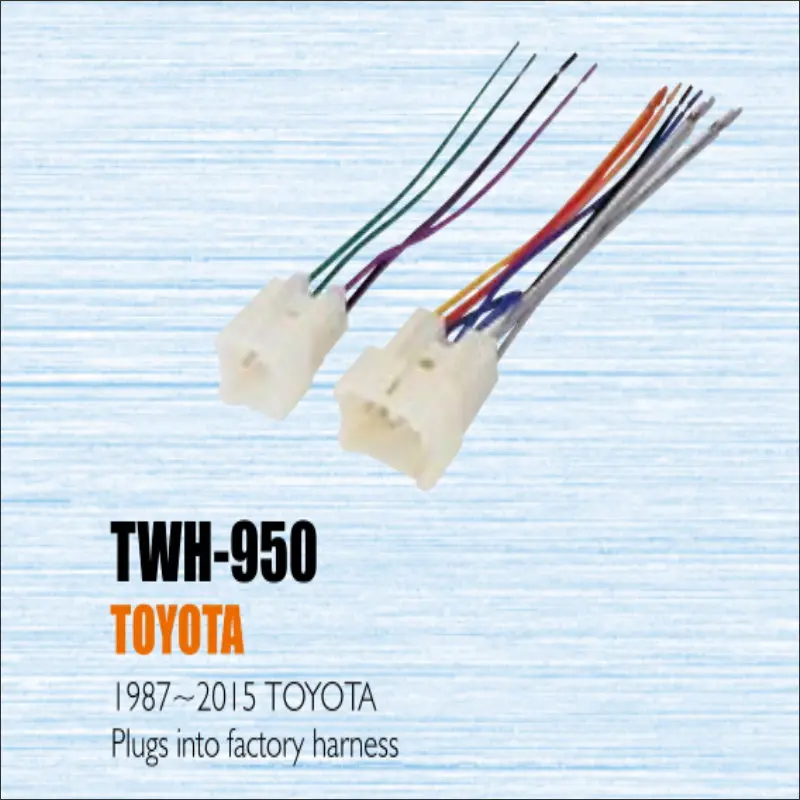 

Plugs Into Factory Harness For Toyota 1987-2013 - Radio Power Wire Adapter / Aftermarket Stereo Cable / Male DIN To ISO