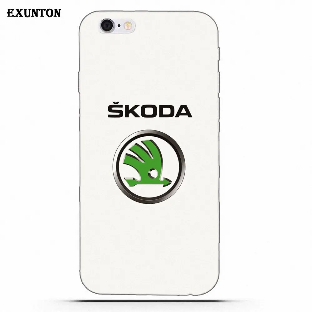 as picture Мягкий модный логотип Skoda для Apple iPhone 4 4S 5 5C SE 6 6S 7 8 Plus X для Apple iPhone 4 4S 5 5C SE 6 6S 7 8 Plus X - Цвет: as picture