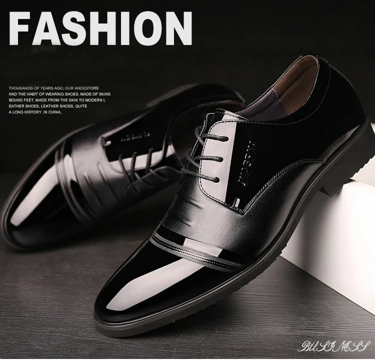 Новинка 2018 мужские туфли-оксфорды деловые офисные кожаные туфли на шнуровке