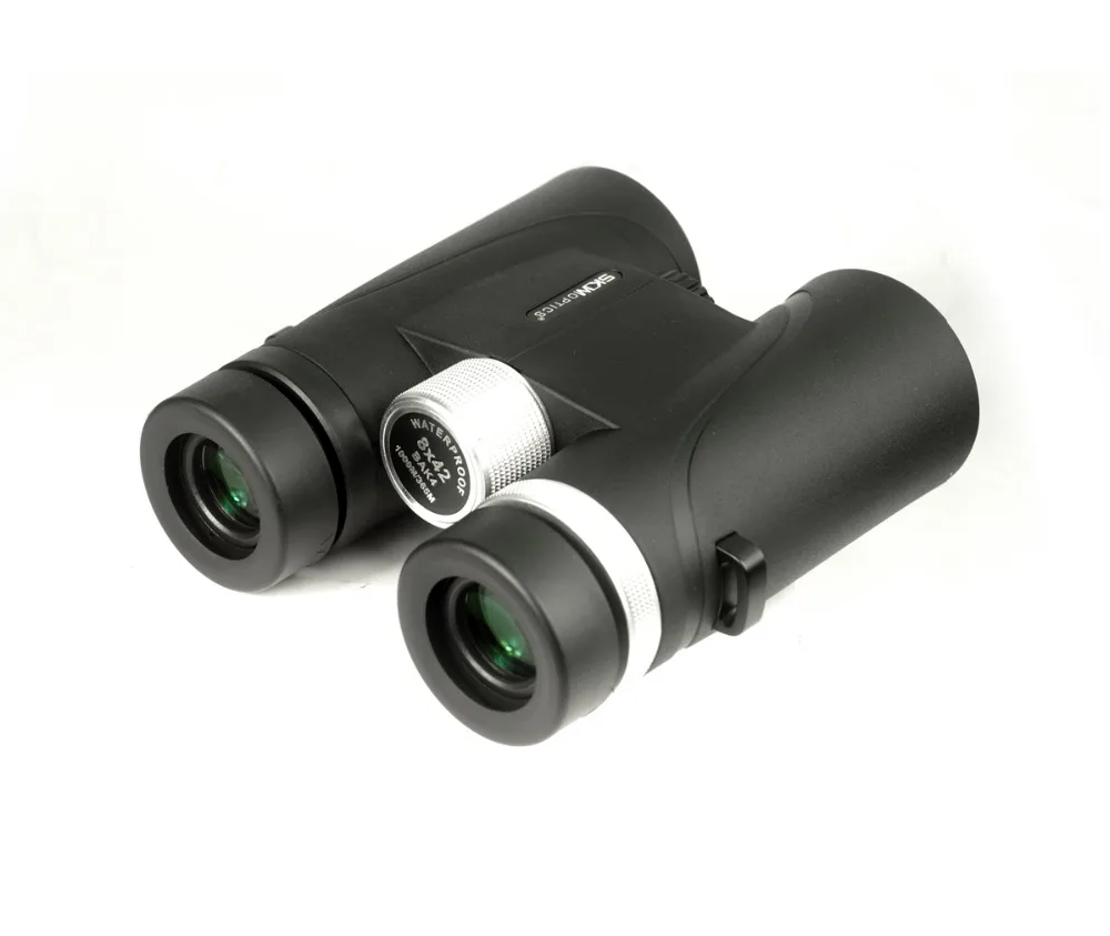 SKWoptics Sniper 8x42 компактный бинокль наблюдение за птицами, охота фазы покрытием Водонепроницаемый Bak4, Fogproof