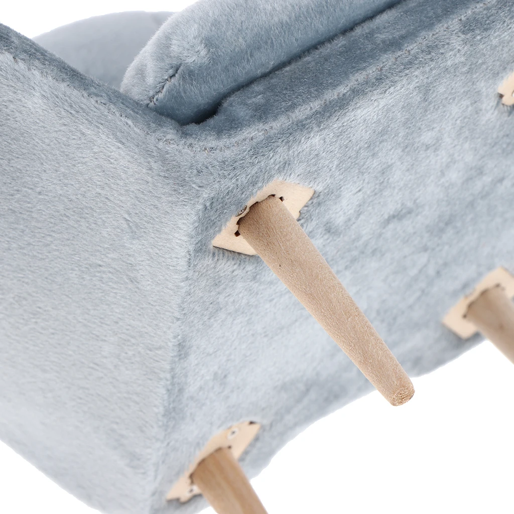 Кукольный домик миниатюрная мебель деревянная фланелетка одиночный диван-стул