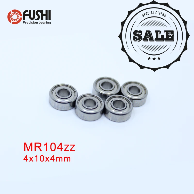 MR104ZZ подшипник ABEC 5 (10 шт.) 4*10*4 мм миниатюрный MR104Z упорные шариковые подшипники MR104