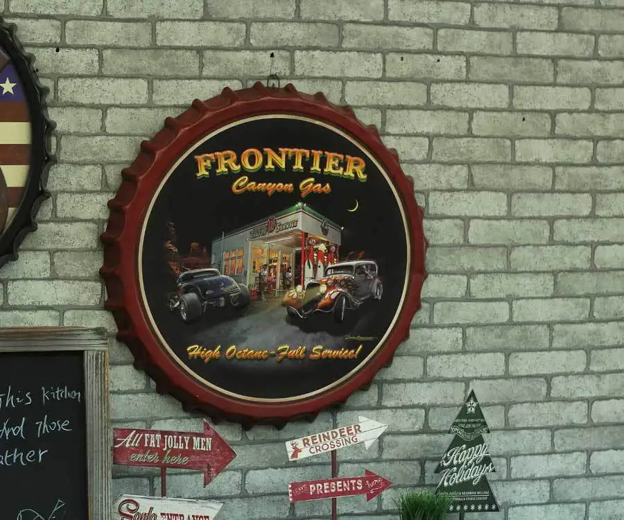 Большой 3D эффект жестяная вывеска &quotFRONTIER&quot Винтажная металлическая картина