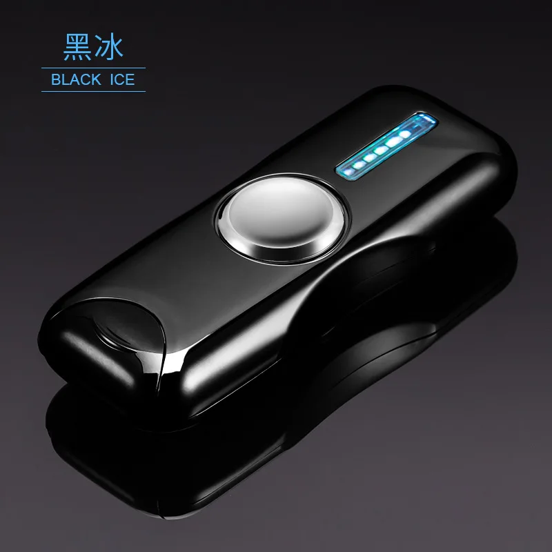 Без газа Зажигалка для сигар пальчиковая игрушка Gyro Flash Tri-Spinner Электронная сигарета ручной Спиннер usb зарядка зажигалки