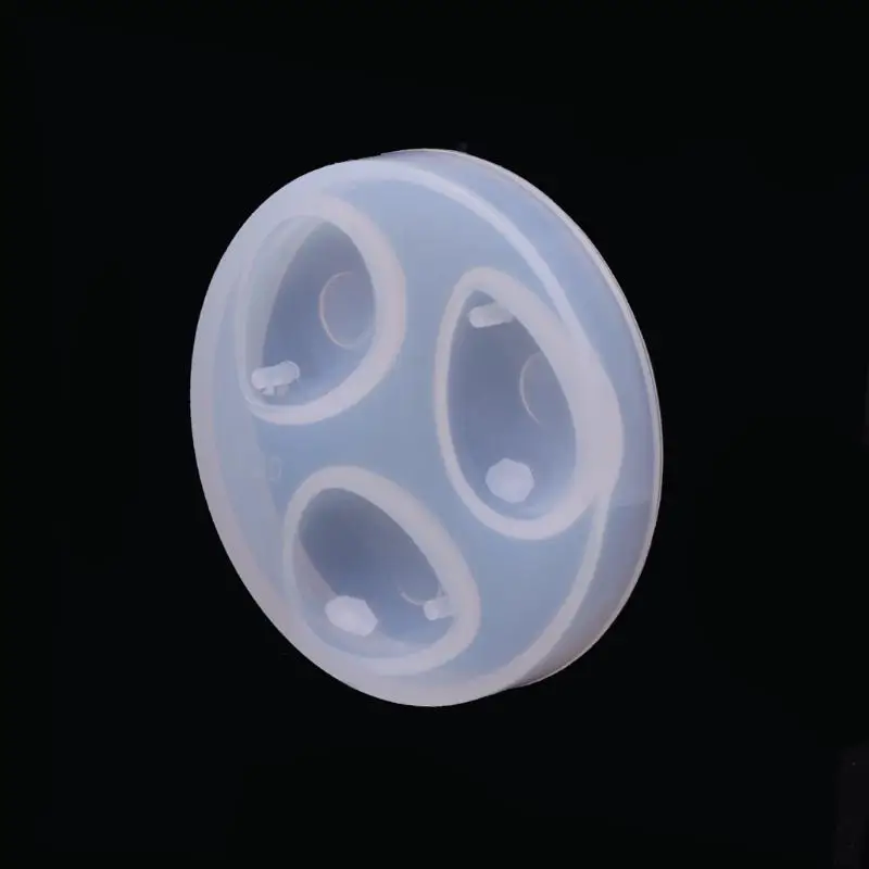 Fashion DIY with hole oval silicone hand drops transparent fondant crystal mold necklace |
