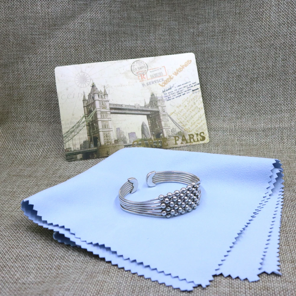 Фланелевая ткань для очистки серебра флуоресцентная зеленая полировки 30x30 см 10