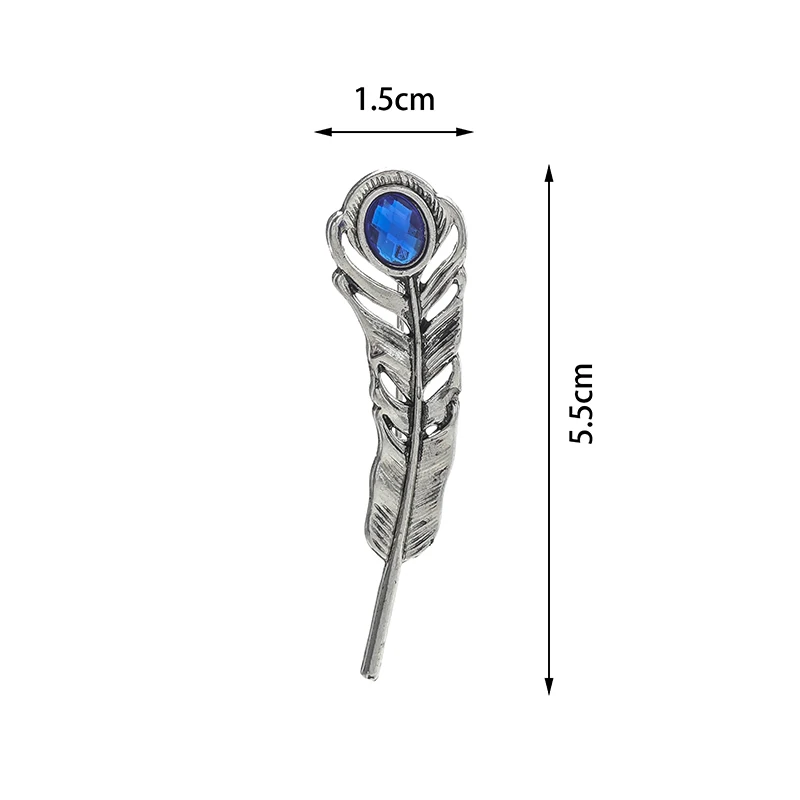 Классические золотые серебряные броши в форме пера ретро Заколка на шарф новый