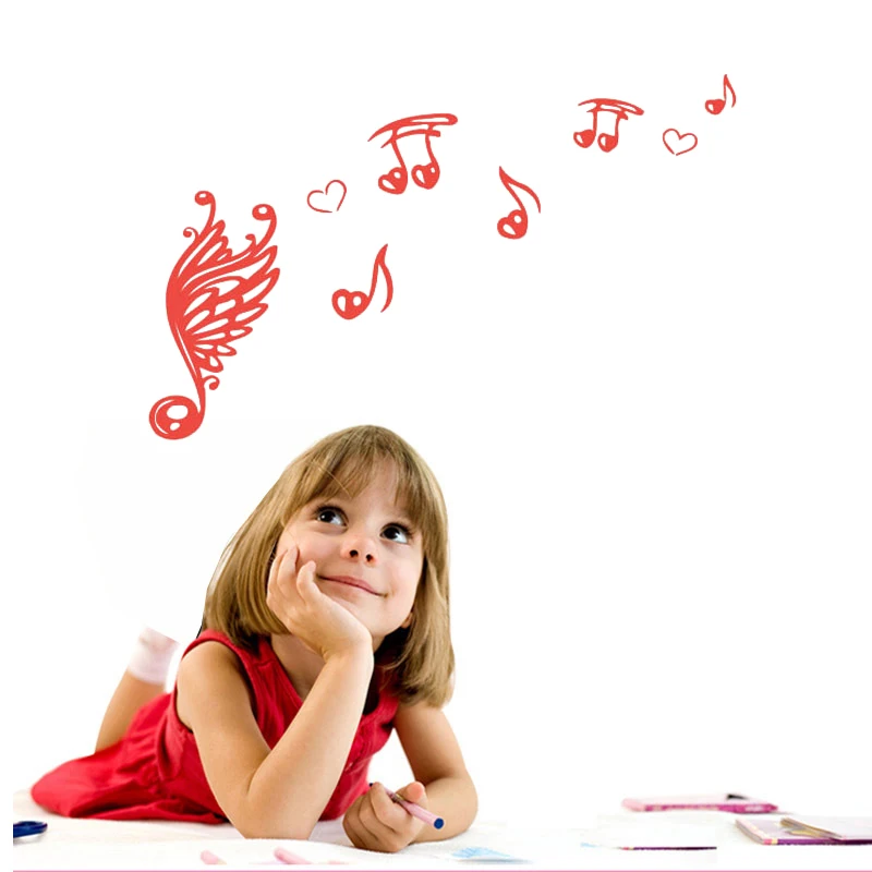 

ZOOYOO Music Note Wall Sticker Home Decor Wall Art Murals Design Kids Nursery Baby Room Decoration