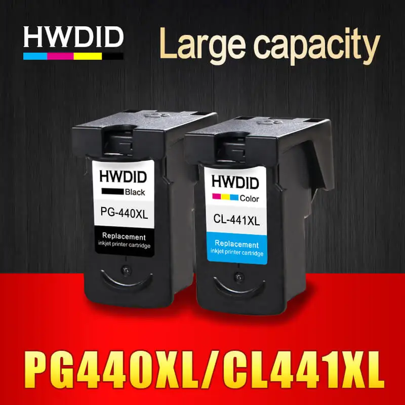 HWDID 2PK PG-440 CL-441 XL чернильный картридж Замена для Canon PG440 pg 440 cl 441 для Canon PIXMA MX374 MX394 MX434 MX454 MX474 3540 - Цвет: Black Tri-Color