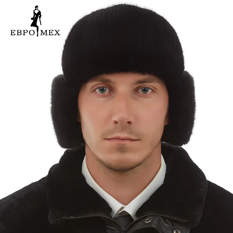 Модные норковые меховые шапки из натуральной кожи для женщин теплые зимние