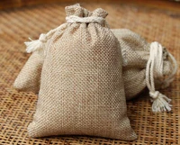 1520 10pcs vintage style handmade jute sacks drawstring gift bags for jewelryweddingchristmas packaging linen pouch bags