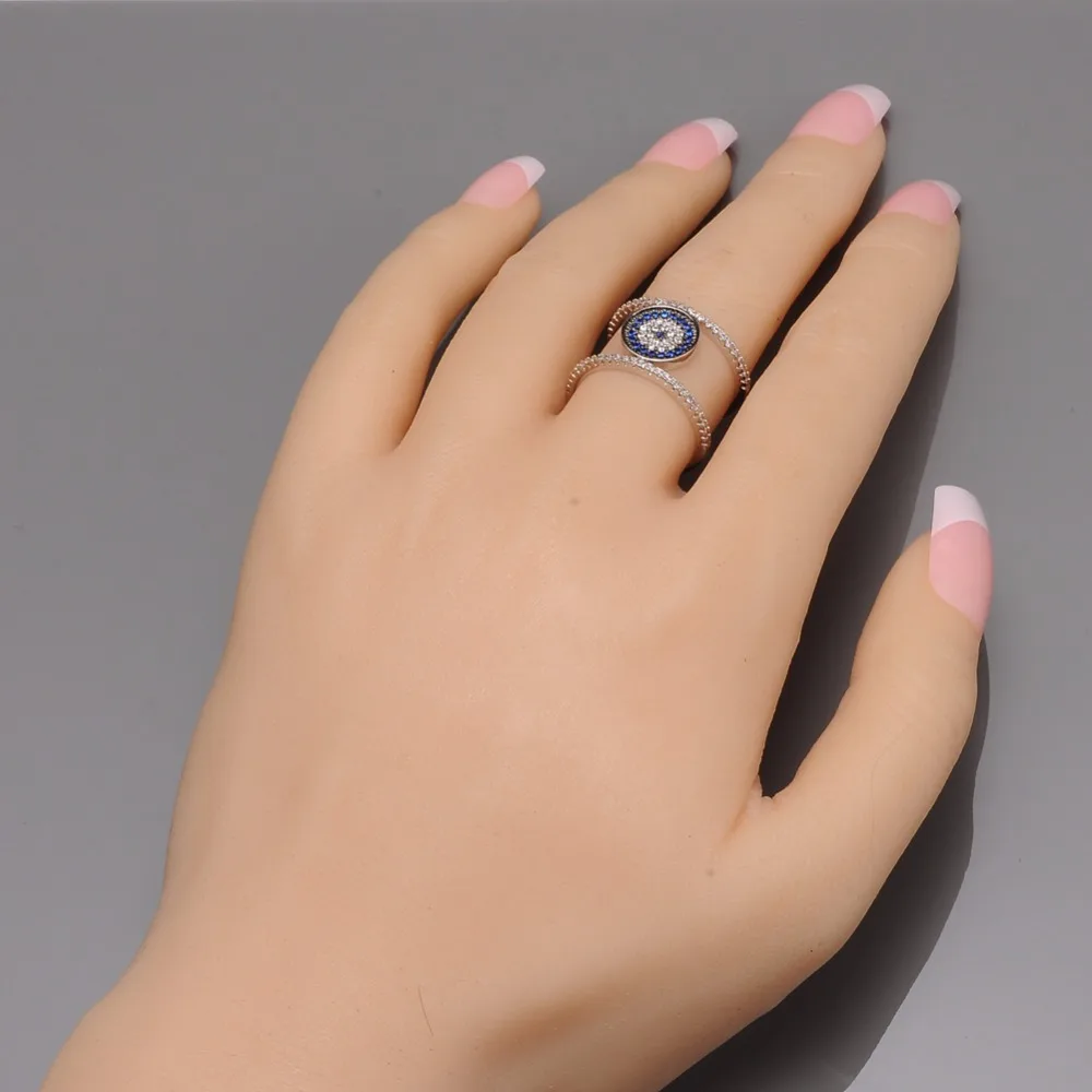 Модные ювелирные изделия KIVN с фианитами турецкий синий глаз Свадебные