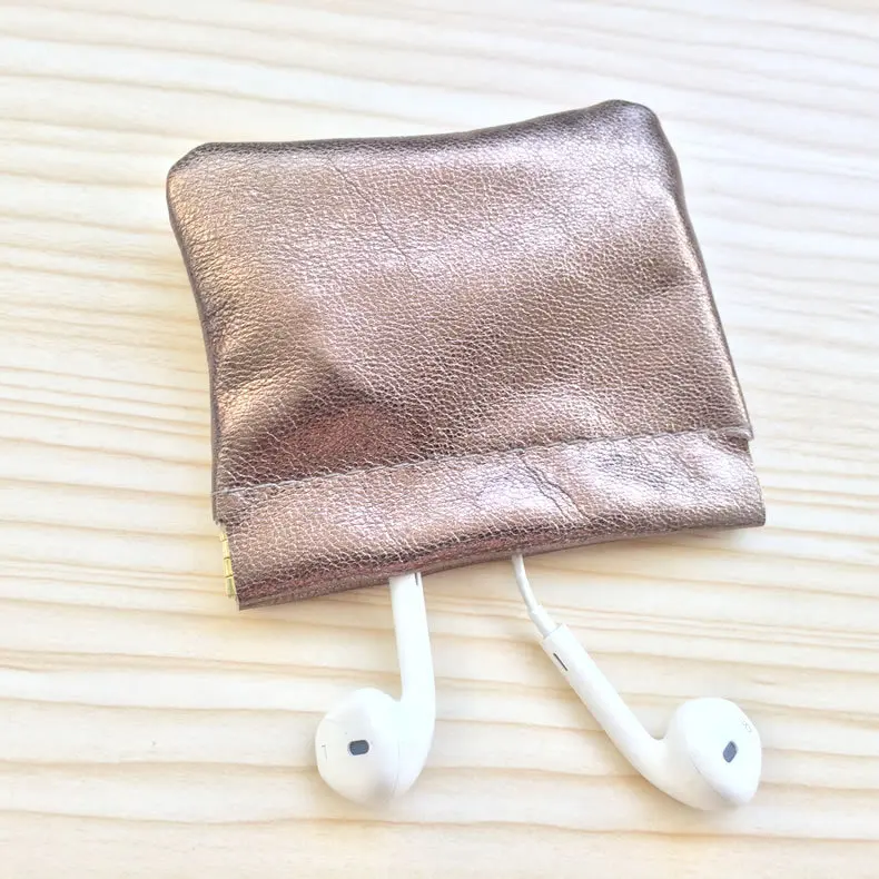 Чехол для наушников из натуральной кожи 3 цвета сумка Apple Airpods беспроводные