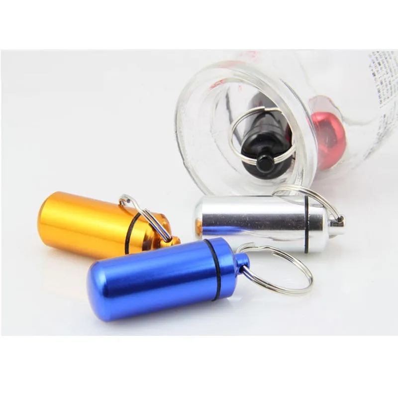 Новый Многоцветный Водонепроницаемый Алюминиевый Сплав Открытый Pill Box Первая