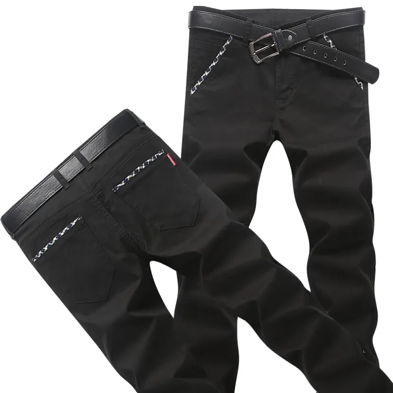 2017 Новый стиль мужские повседневные модные брюки деловые 100% хлопок длинные 6