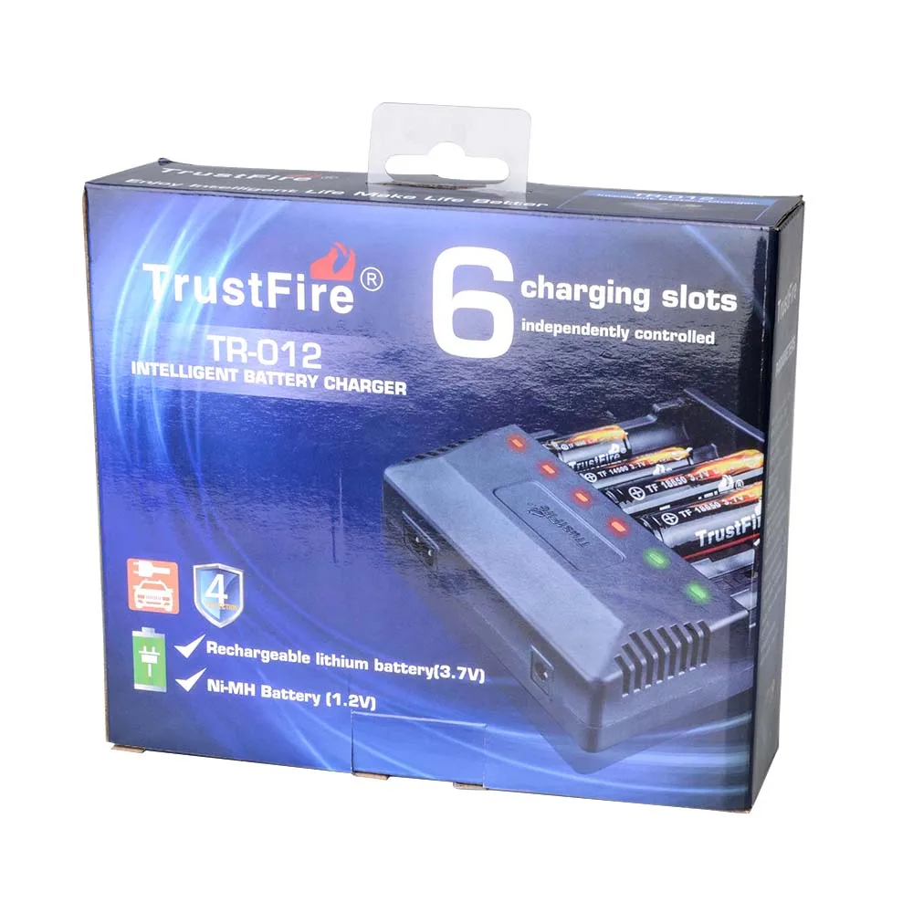 TrustFire TR 012 литий ионный аккумулятор зарядное устройство 3 7 V 18650 14500 14650 1 2 AA/AAA