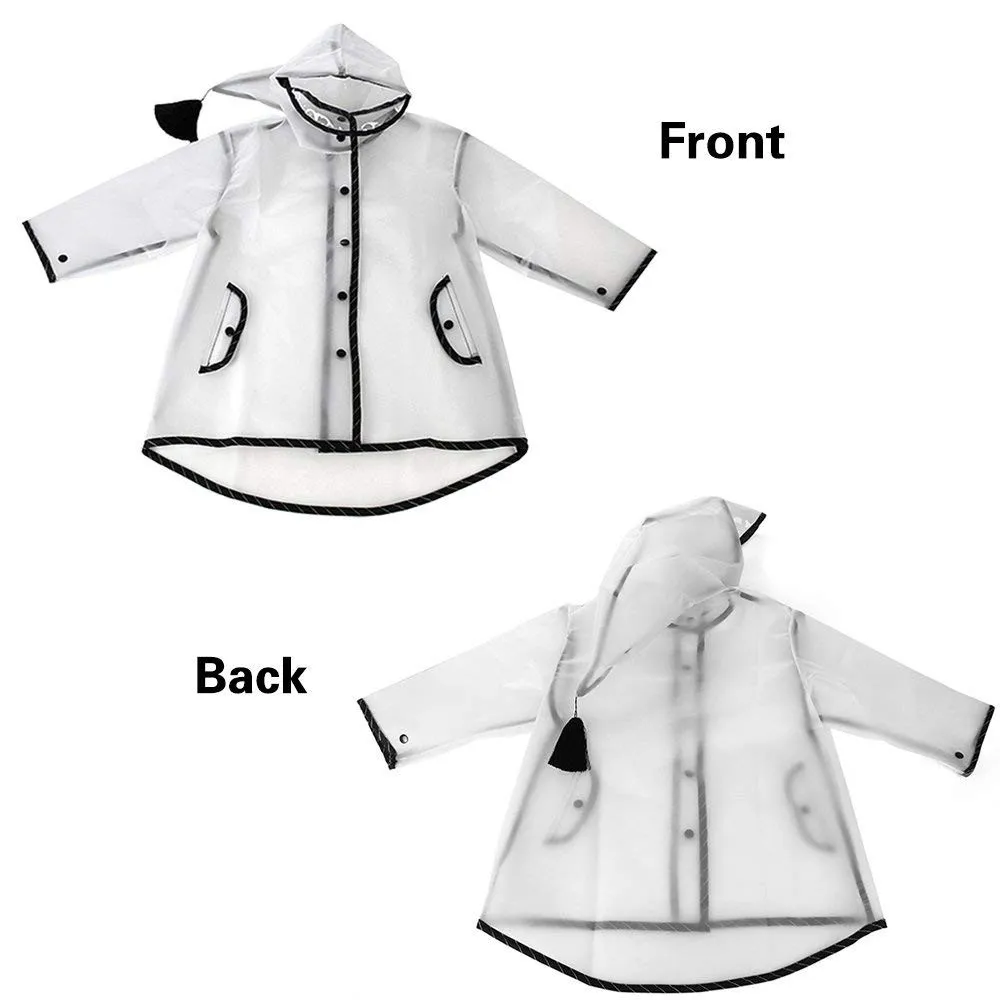 Kids Boy Girl Raincoat Rain Jacket Transparent Lightweight Rainwear Slicker kids boys clothes rainning 0305 | Детская одежда и