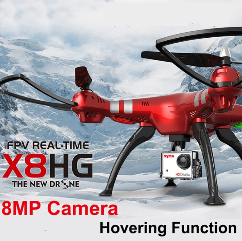 Квадрокоптер Syma X8HG Wifi FPV 1080P 8 Мп 2 4G 4 канала 6 осей|Радиоуправляемые вертолеты| |