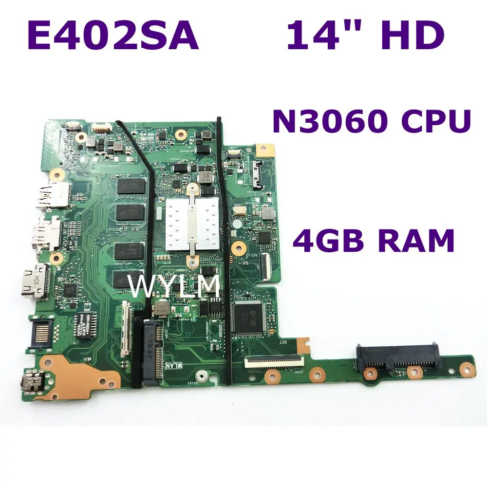E402SA 14 &quotс процессором N3060 4 Гб ОЗУ Материнская плата Asus E502SA E502S ноутбука 100%
