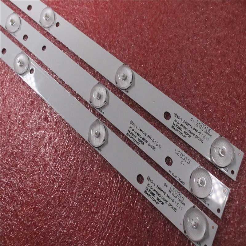 Светодиодный подсветка полосы лампы для акаи AKTV432 JS-D-JP4320-091EC JS-D-JP4320-081EC E43F2000 D43-F2000 |