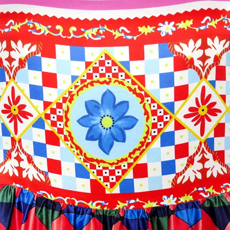 Sunny Fashion платья для девочек Сбор винограда Цветок Поместиться и клеш день