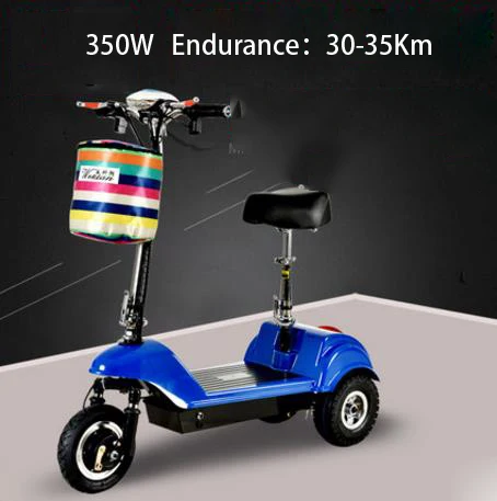 36V lithium battery 261005/взрослый Мини Складной электрический скутер/Дамский автомобиль с батареей/двухколесный скутер/противоскользящая ручка/мини электрический автомобиль/ - Color: 36V lithium battery