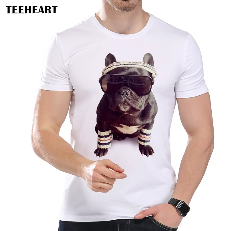 TEEHEART Новинка 2017 года брендовые Для мужчин с принтом &quotФранцузский Бульдог&quot