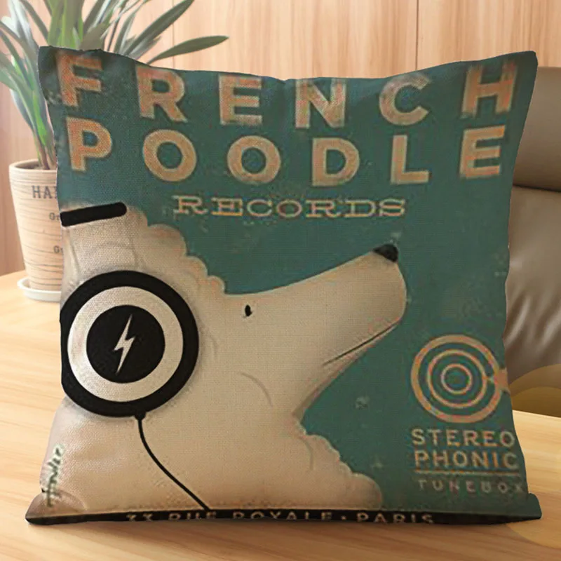 Винтажная подушка для дивана 18 &quotСиняя Собака клубный дизайн диванные подушки