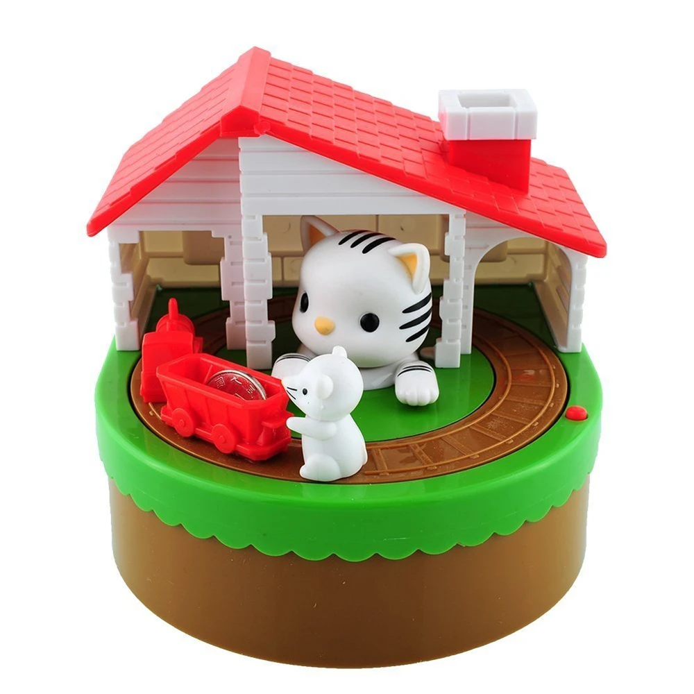 Sutakora Кот и Мышь Piggy Bank Китти игры монет банка котенок Мони горшок экономии коробка