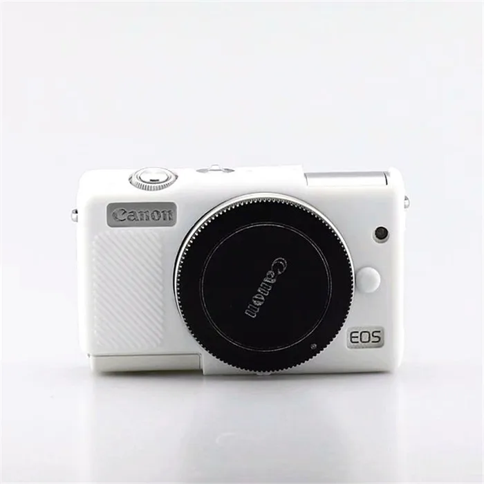 M100 white Силиконовый резиновый чехол для камеры, защитный чехол для камеры Canon EOS R M100 M6 M10 M50 - Цвет: M100 white