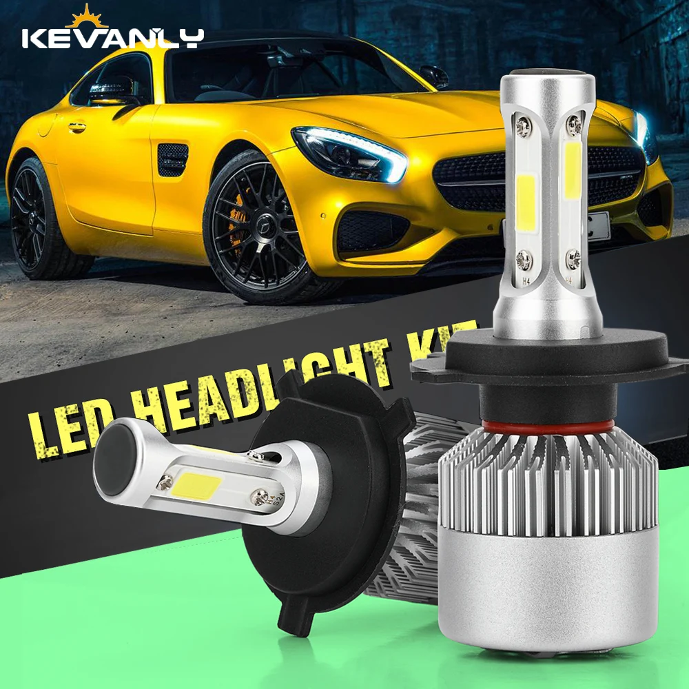 KEVANLY H7 H4 светодиодный Авто Светодиодный прожектор 9003 H11 H1 H3 H8 H9 880 9005 9006 H13 9008 9004 9007