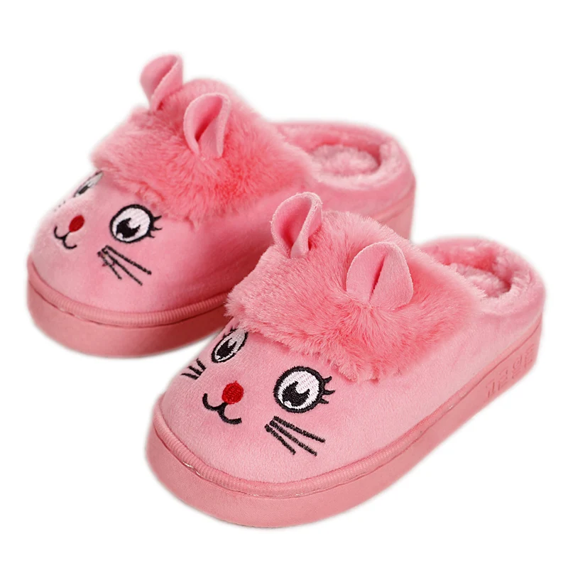 Детские домашние тапочки для девочек зимняя/Осенняя детская хлопковая обувь