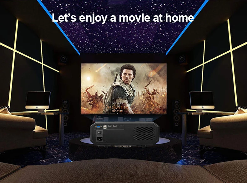 Gigxon G817 plus Android специальное издание 1080 P HD супер проектор 3200 люмен 1500: 1 USB/sd-карта/HDMI для Смартфон ноутбук