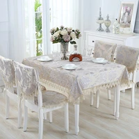 new flowers european jacquard table cloth lace tablecloth table runner wedding decor chair cushion table cover dustproof cloth